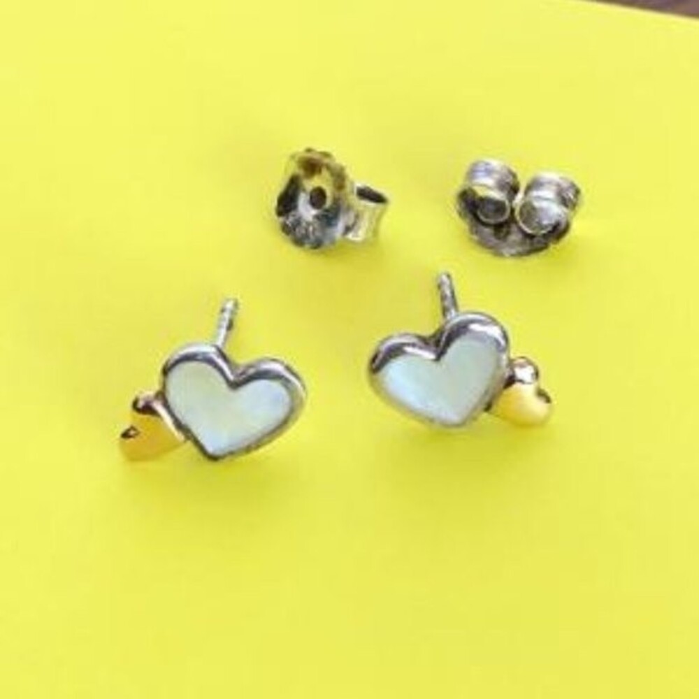 PANDORA LUMINOUS HEARTS 925/14KT EARRINGS